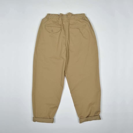 SEEP Cotton Twill Side-tuck Trousers