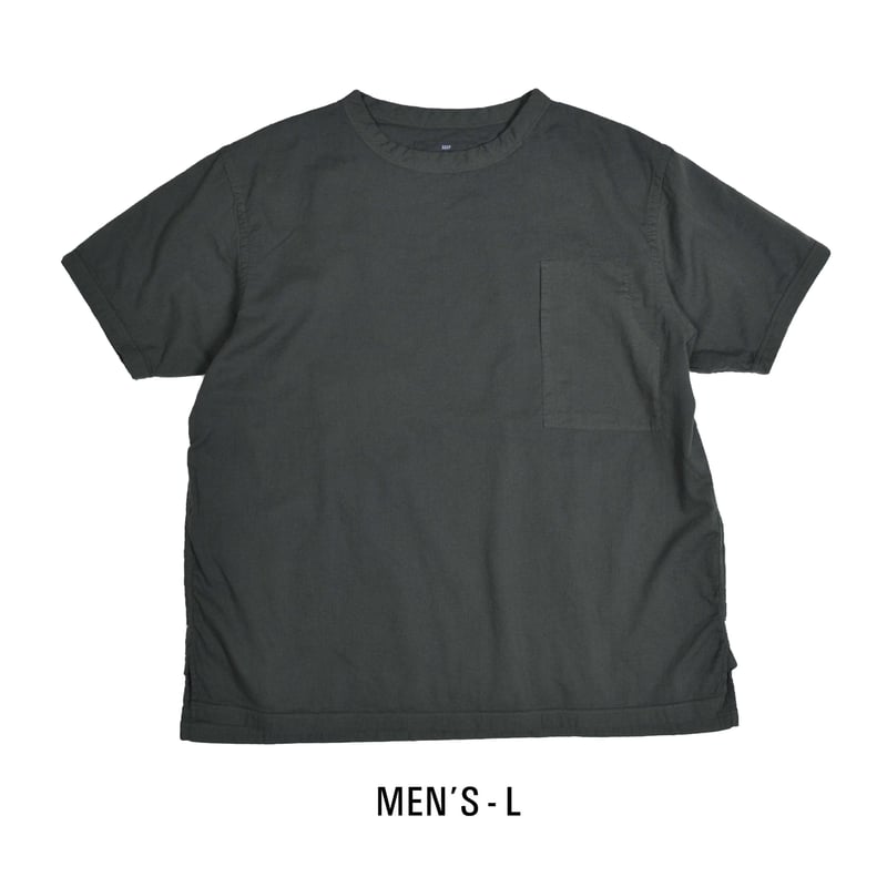 GAUZE Tシャツ Lサイズ ブラック SEEP Gauze Men's Short Sleeve Pocket T-Shirt |