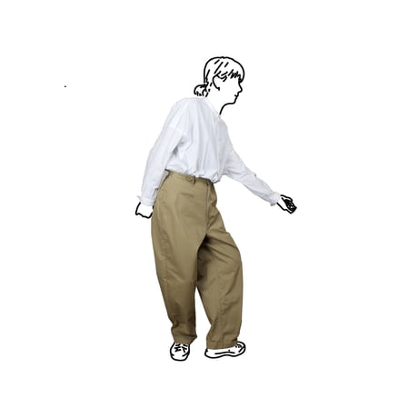 SEEP  Cotton Twill BaggyTop Pants