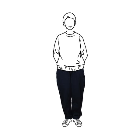 SEEP Cotton Twill Side-tuck Trousers