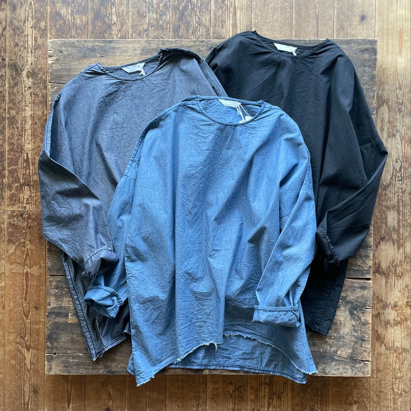 homspun☆今期新品未使用ライトオンスシャンブレープルオーバーブラウス homspun ライトオンス シャンブレー プルオーバーブラウス | SEEP STORE