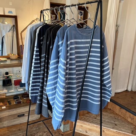 SEEP  Gauze Border BIG – BoatNeck Sht. Piece Dyed