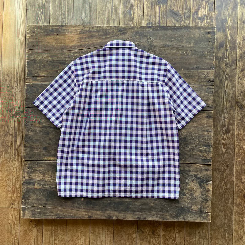 homspun コットンツイル、チェック半袖シャツ | SEEP STORE