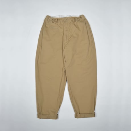 SEEP Cotton Twill Side-tuck Trousers
