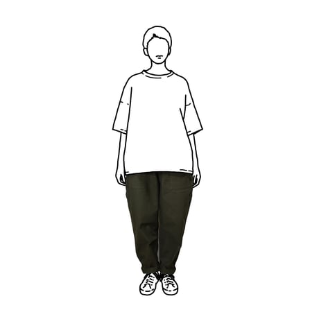 SEEP Cotton Twill Side-tuck Baker Pants