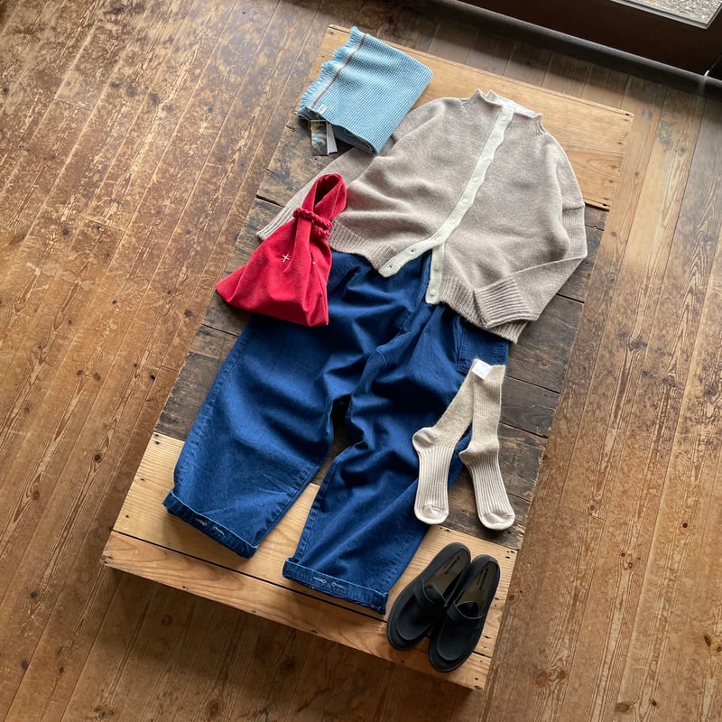 homspun 10oz デニム ギャザーパンツ | SEEP STORE