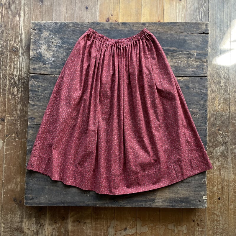 homspun 小花プリント 脇ポケットギャザースカート | SEEP STORE
