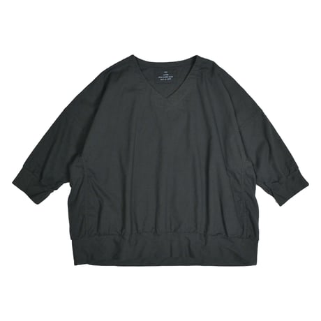 SEEP Gauze Cocoon 3/4Sleeve V-Neck Sht.