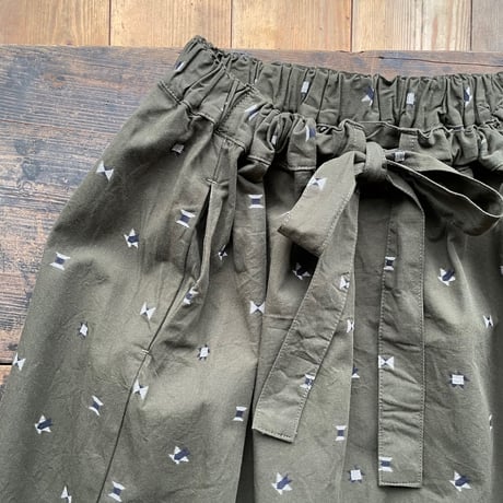 homspun カットジャガード バックギャザースカート