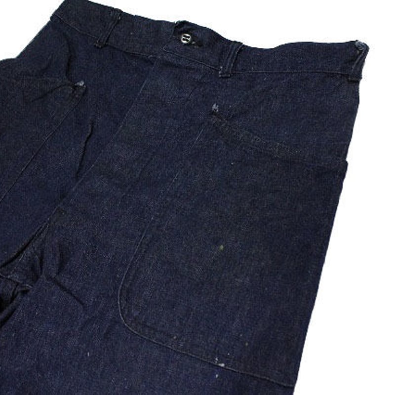 大戦 40s WW2 USN USNAVY GUNNERS OVERALL U.S.NAVY GUNNERS DENIM OVERALL with STENCIL（1940'S