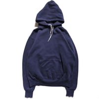 60's 70's  UNKNOW HOODED SWEAT SHIRTS Navy (about L) スエットパーカー 紺 ネイビー