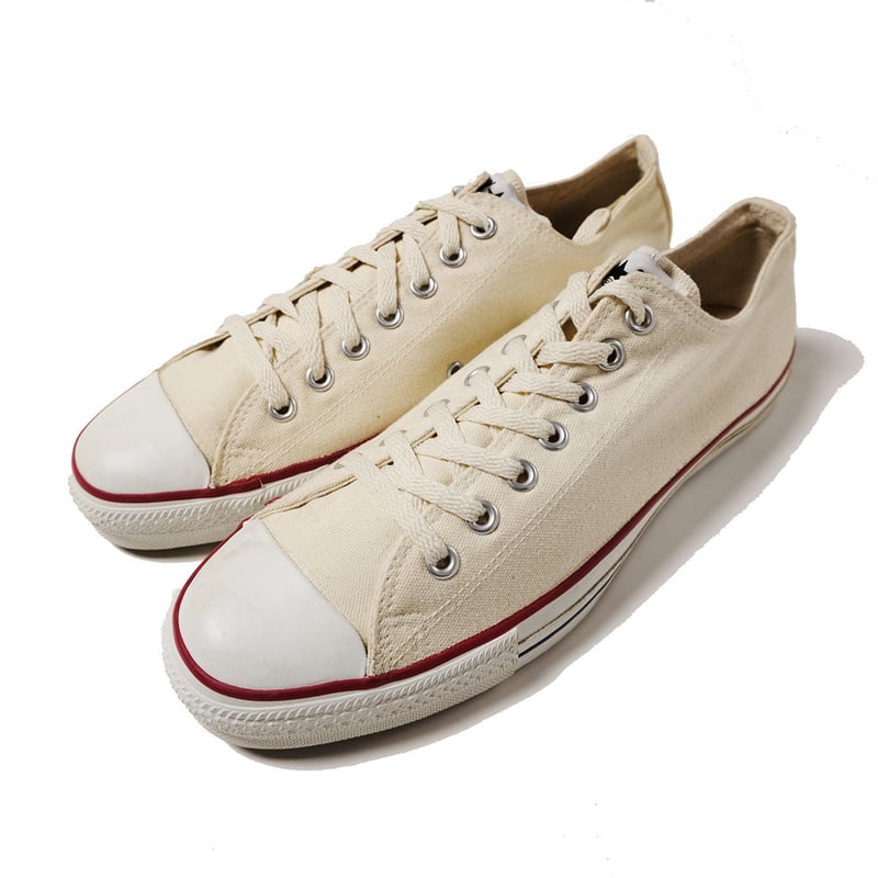 NOS 90 s CONVERSE ALL STAR LOW UNBLEACHED WHITE