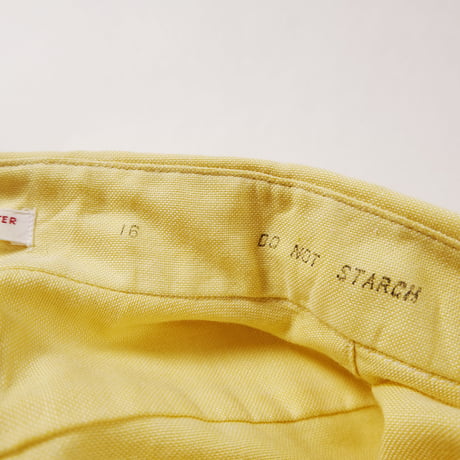60's WREN Oxford B.D.Shirt (L)  オックスフォード 3点留 ボタンダウン シャツ マチ付き 黄色
