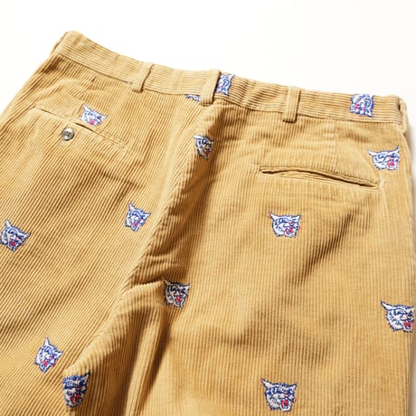 70's Gordon of Philadelphia Corduroy Pants Embroidered Tigers (about 33×30) ゴードン タイガー刺繍 コーデュロイパンツ