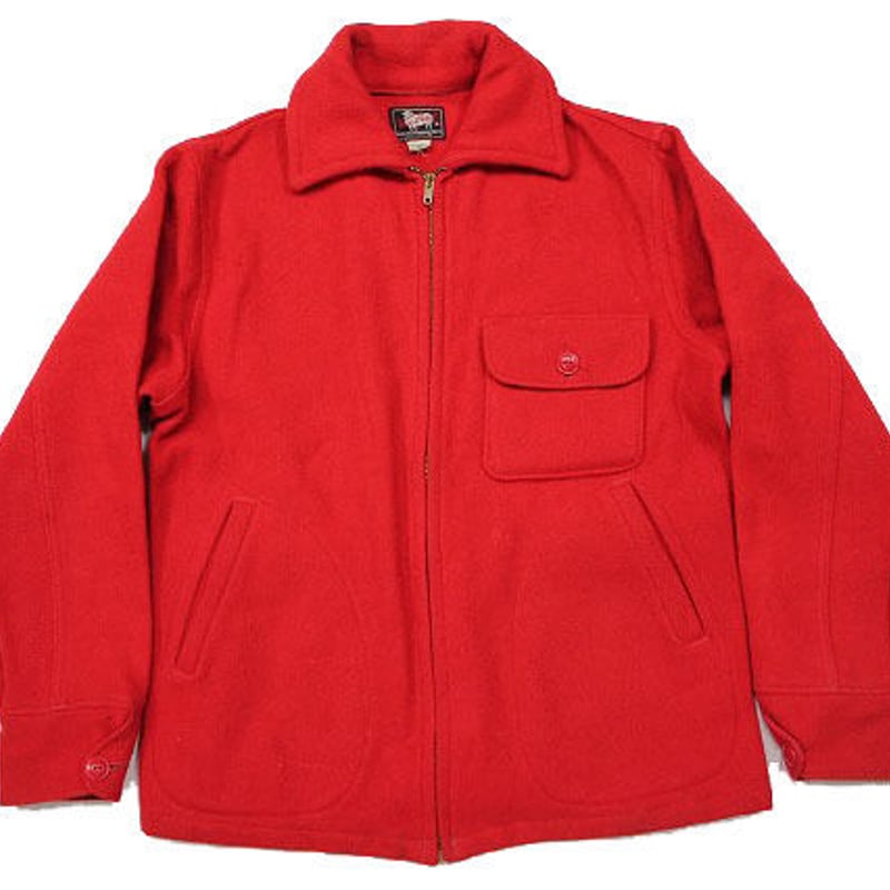 50's〜 WOOLRICH Wool sport Jacket Red (38) ウールリッ...