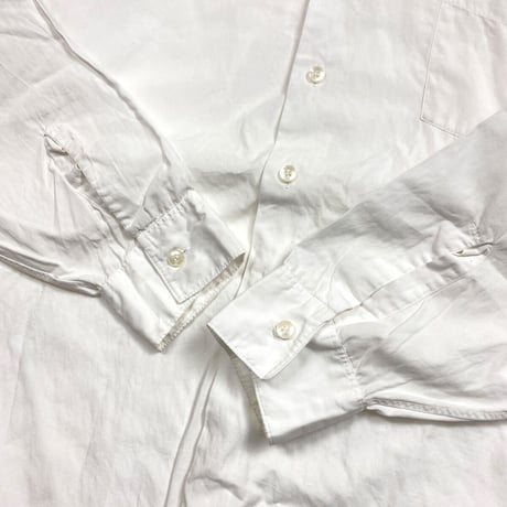 60's PILGRIM Cotton L/S Shirts (about M) シアーズ ピルグリム マチ付き コットン 白シャツ