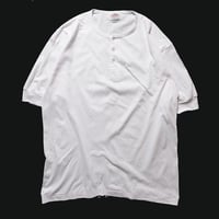 NOS 60's 70's RACE BRAND Republican Cotton Henley Neck T-Shirt (44) デッドストック コットン ヘンリーネック Tシャツ 白