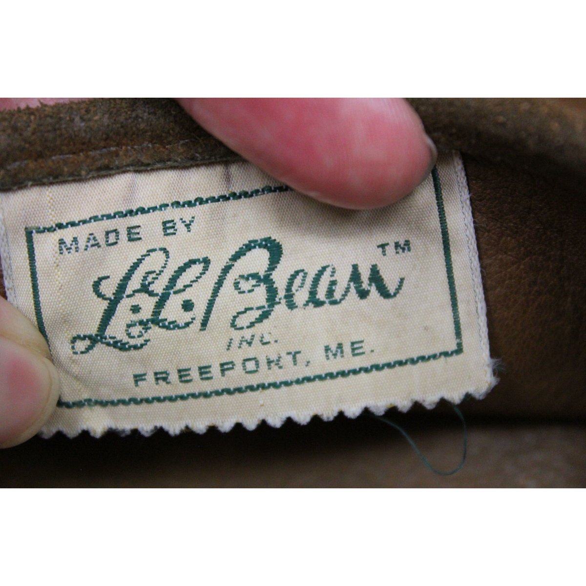 70′s L.L.BEAN Bean's Suede Musette Bag 筆記体タグ スエ...