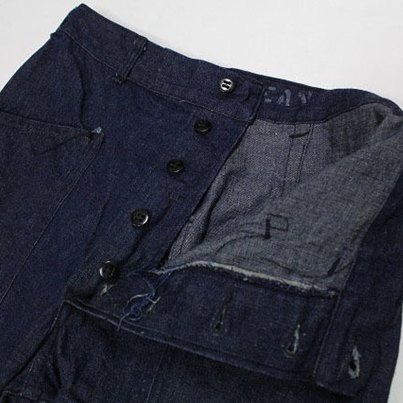 40s 大戦US NAVY デニムベイカーパンツ巻きパン