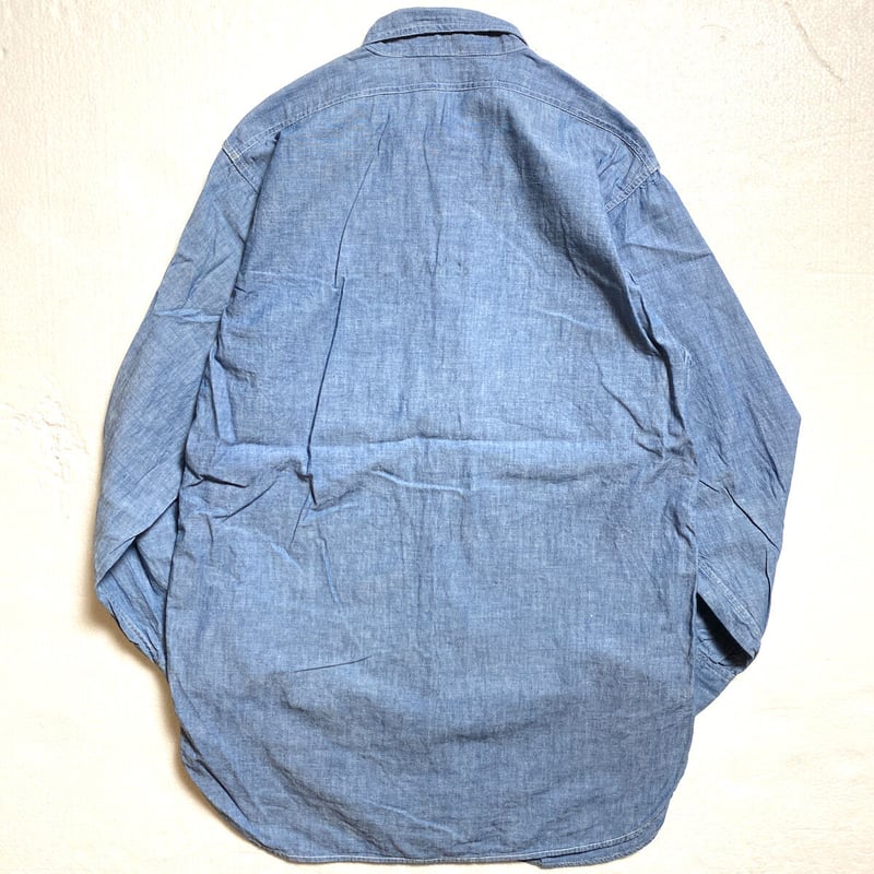 40's WW2 U.S.NAVY Chambray Shirt (15) USN USネイ...