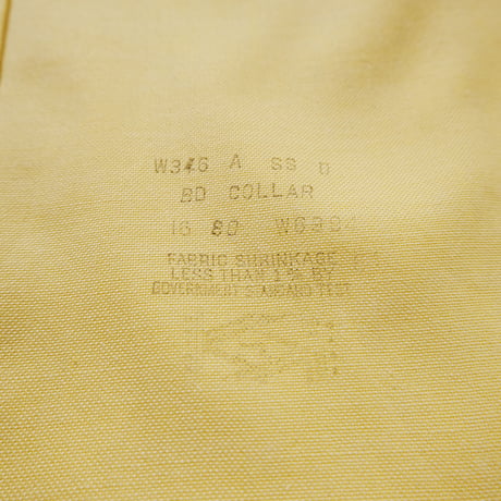 60's WREN Oxford B.D.Shirt (L)  オックスフォード 3点留 ボタンダウン シャツ マチ付き 黄色