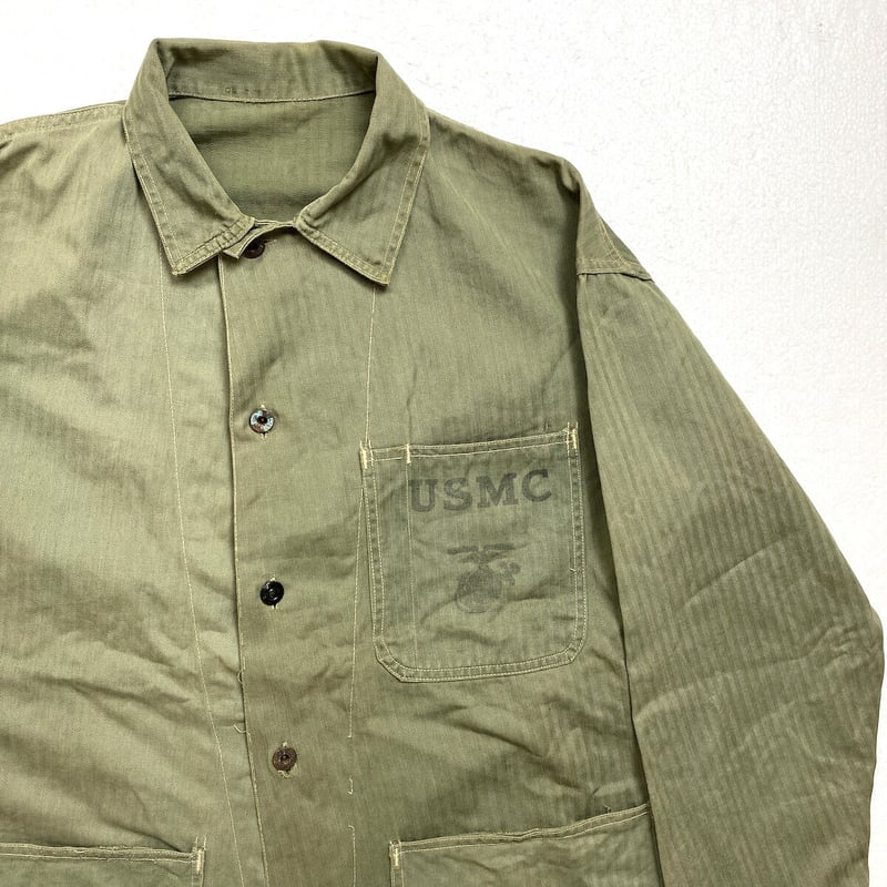 40's WWⅡ USMC P-41 HBT Jacket (about 44) ヘリンボーン