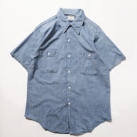 70's JCPenny BIG MAC S/S Chambray Shirt (about M) JCペニー ビッグマック ショートスリーブ シャンブレーシャツ 半袖