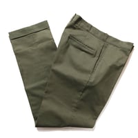 NOS 70's SEARS ROEBUCK Poly×Cotton Tapered Work Pants Green (32×32) デッドストック シアーズ ローバック テーパード ワーク パンツ