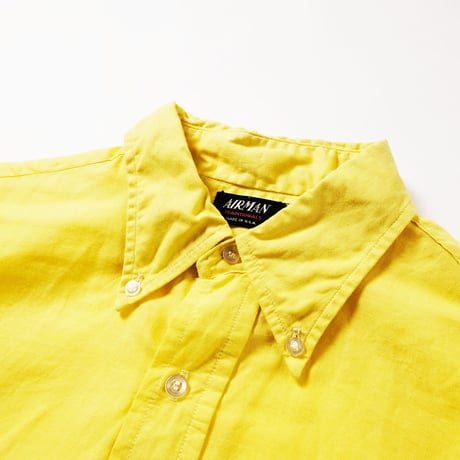 60's AIRMAN Chest-Stripe Cotton B.D. Shirt (about M) チェストボーダー コットン ボタンダウンシャツ