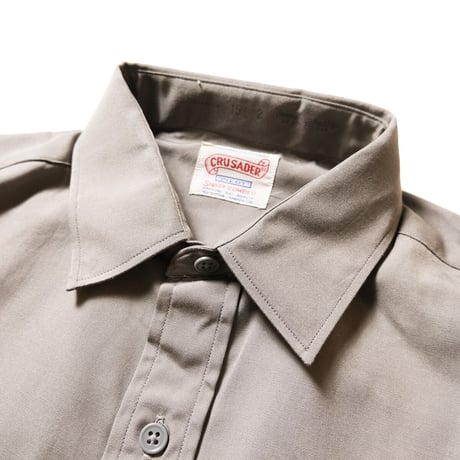 NOS 60's CRUSADER Cotton Poplin Shirts (15 1/2 2) デッドストック クルセイダー コットン ポプリン シャツ マチ付き