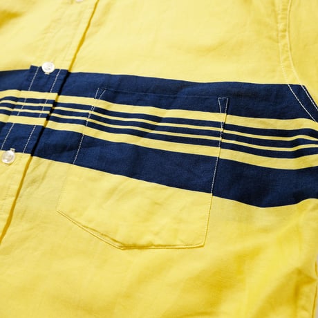 60's AIRMAN Chest-Stripe Cotton B.D. Shirt (about M) チェストボーダー コットン ボタンダウンシャツ