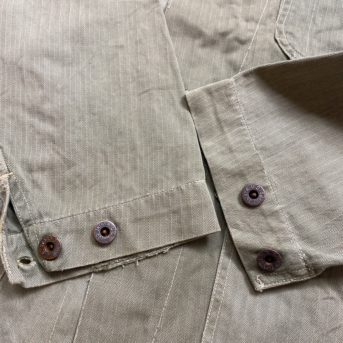 40's WWⅡ USMC P-41 HBT Jacket (about 44) ヘリンボーン 40's WWⅡ USMC P-41 HBT Jacket (about 44) ヘリンボーン