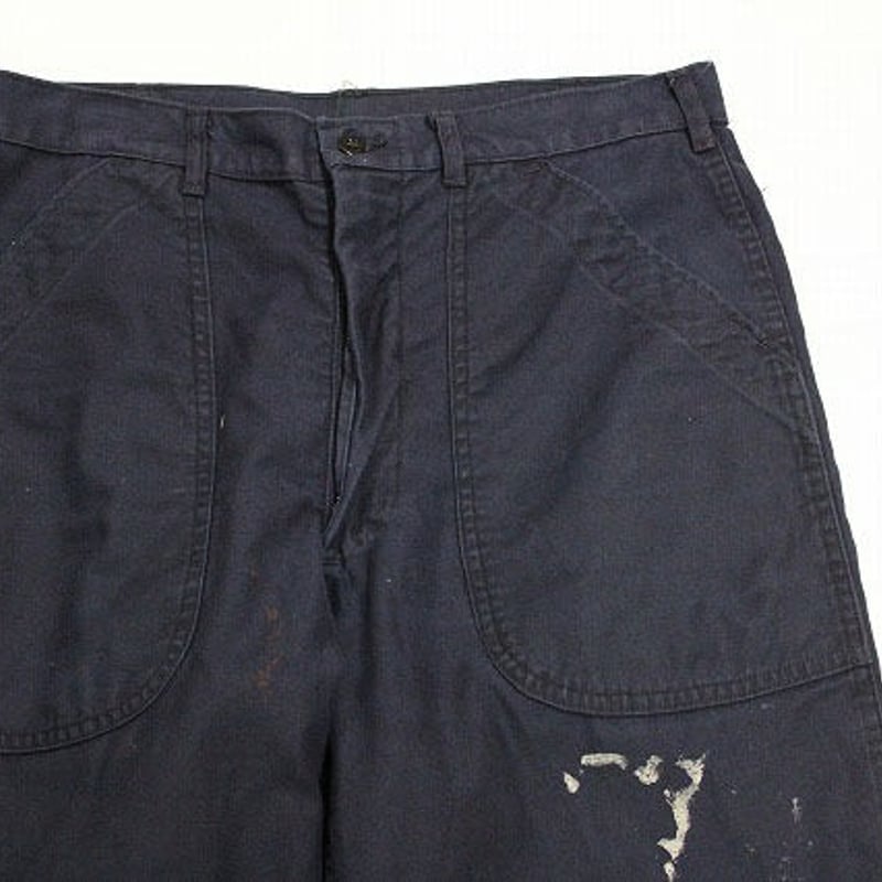 1971 U.S.NAVY TROUSERS,UTILITY,DARK BLUE (33R)