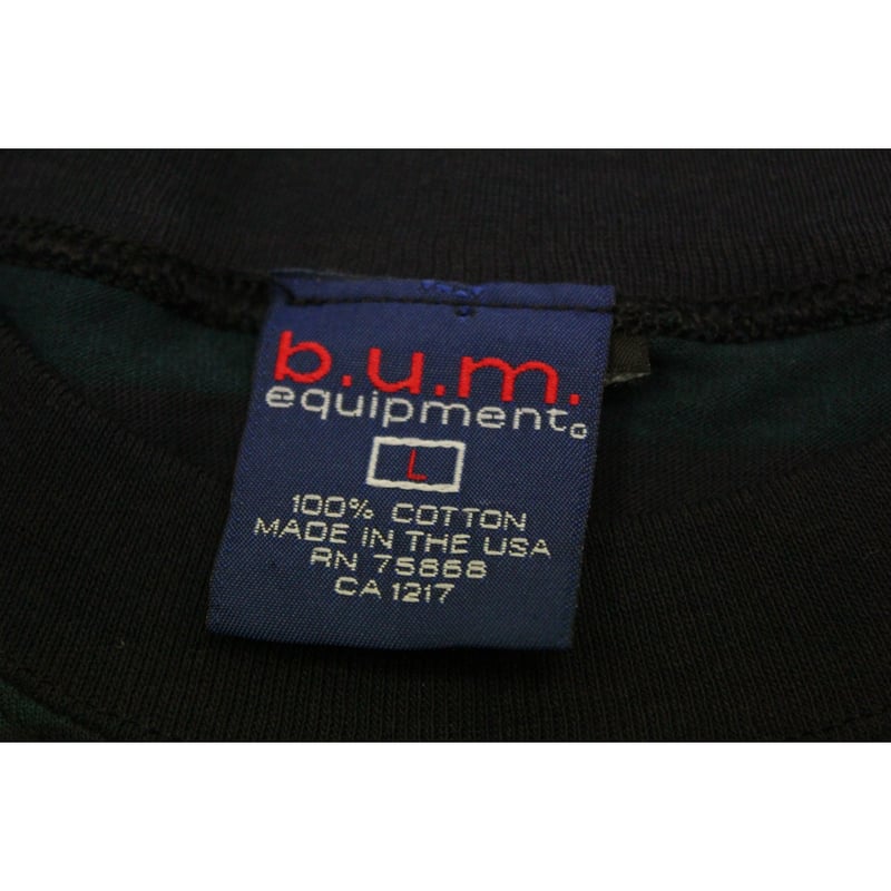 NOS 90's b.u.m equipment STRIPED COTTON T-SHIRT