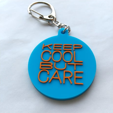 DONATION (寄付3,000円)→キーホルダー：KEEP COOL BUT CARE（コバルト×オレンジ）