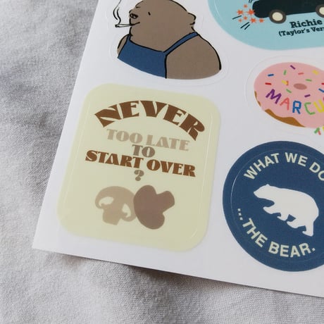 DONATION（寄付1,500円）→ステッカー NEVER TOO LATE TO START OVER?