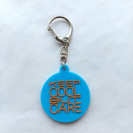 DONATION (寄付3,000円)→キーホルダー：KEEP COOL BUT CARE（コバルト×オレンジ）