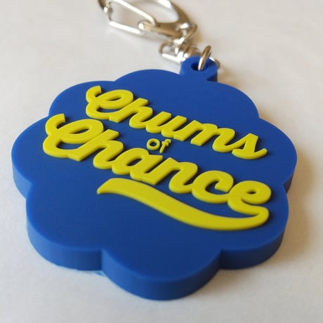 DONATION（寄付3,000円）→キーホルダー：Chums of CHANCE（ネイビー×イエロー）