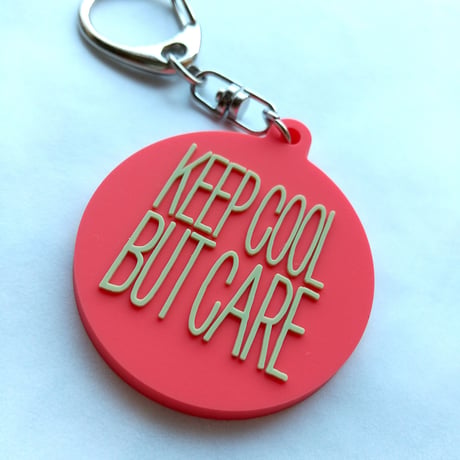 DONATION (寄付3,000円)→キーホルダー：KEEP COOL BUT CARE ver.2（スカーレット×サフランイエロー）