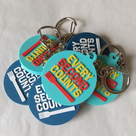DONATION（寄付3,000円）→キーホルダー EVERY SECOND COUNTS（インディゴ）
