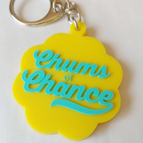 🔸残り5点のみ🔸DONATION（寄付3,000円）→キーホルダー：Chums of CHANCE（イエロー×ライトブルー）