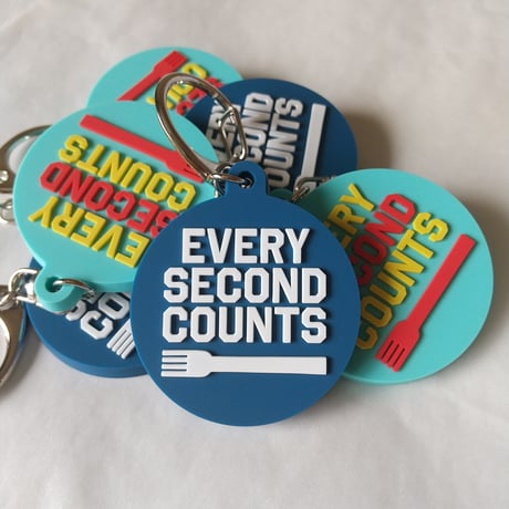 DONATION（寄付3,000円）→キーホルダー EVERY SECOND COUNTS（インディゴ）