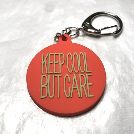 DONATION (寄付3,000円)→キーホルダー：KEEP COOL BUT CARE ver.2（スカーレット×サフランイエロー）