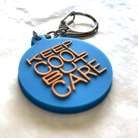 DONATION (寄付3,000円)→キーホルダー：KEEP COOL BUT CARE（コバルト×オレンジ）