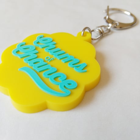 🔸残り5点のみ🔸DONATION（寄付3,000円）→キーホルダー：Chums of CHANCE（イエロー×ライトブルー）