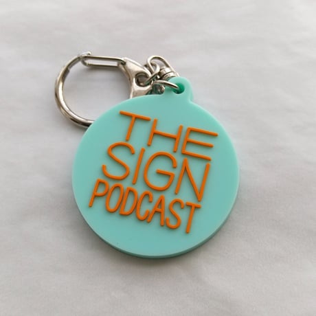 DONATION (寄付3,000円)→キーホルダー：THE SIGN PODCAST（ホリゾンブルー×オレンジ）
