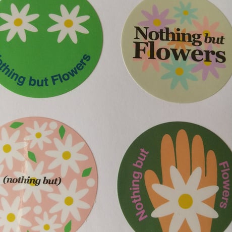 DONATION（寄付3,000円）→(Nothing But) Flowers 円形ステッカー12枚シート