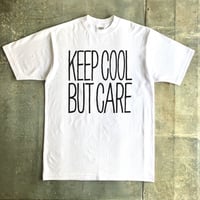 KEEP COOL BUT CARE T-shirt（ホワイト×ブラック）
