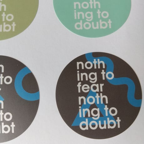 DONATION（寄付3,000円）→nothing to fear nothing to doubt 円形ステッカー6枚シート