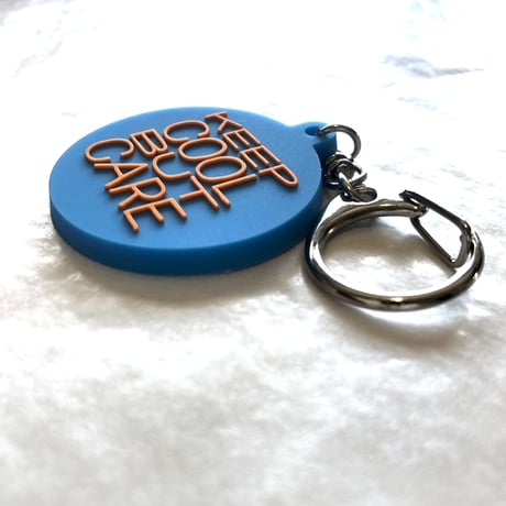 DONATION (寄付3,000円)→キーホルダー：KEEP COOL BUT CARE（コバルト×オレンジ）